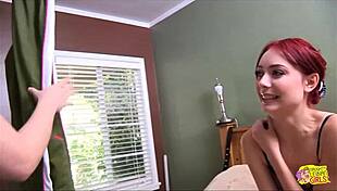 oh man trying these outfits on for my lesbian redhead friend turned into hot fingering and pussy licking orgasms