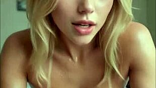 blonde babe bounces wet pussy on cock with perky tits jiggling tight