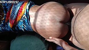 african couple pounds hardcore doggystyle on sheer homemade video