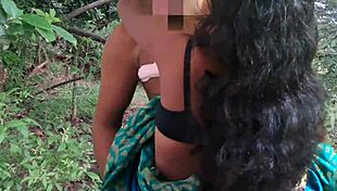 desi santhali bhabhi hooks up for outdoor fucking