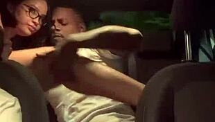 Sitting bare on the rideshare driver's dick while making my fiancé drive 😈🍆 big cock pounding my ass outdoor interracial fun