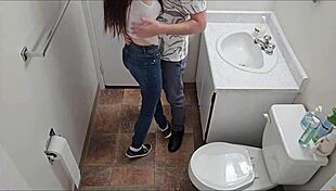 what if that skinny student got bent over school toilet for doggystyle?