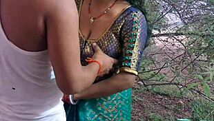 desi santhali bhabhi hooks up for outdoor fucking
