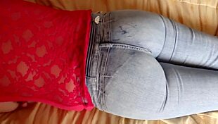 stepson wanna jerk big cock on mommy's huge ass then cum everywhere?