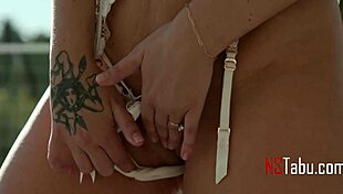 Stepmom catches stepson and fucks his cock with her shaved milf pussy!