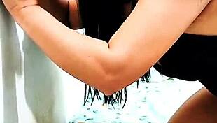 halloween interracial oil massage has hot white stepdaughter deepthroating black stepdad's monster cock