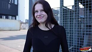 German Scout Picks Petite Redhead Teen Delina For Rough Casting Cock Pound