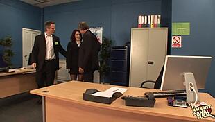 Holy shit, big booty olga cabaeva nails kinky anal threesome in job interview!