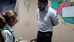 Peruvian Schoolgirl Touches Woodworking Class Gets Hard Nailed Doggystyle Big Ass Shaved Pussy