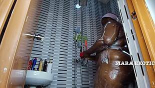 wanna see mara exotic's fat onion booty shake in shower?