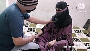 horny hijab muslim bhabhi bends for rough husband pussy pounding