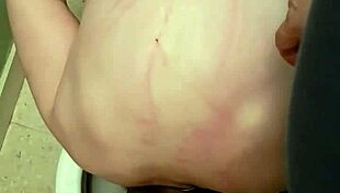 French Maid Slave Bound in Handcuffs Spanked Outdoor for Public Humiliation Cumshot