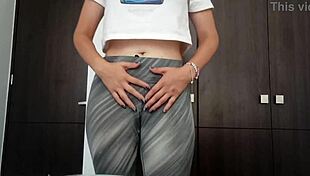 Argentinian fitness model's outdoor scandal leaks her intimate athletic pussy play