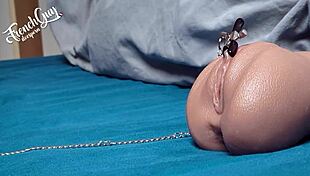 french dom tongues ass clamps pussy spews insults