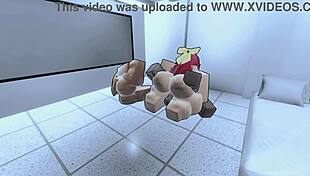 two dominant bitches roughly ride monster cock roblox condo creampie