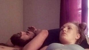 Snow bunny teases shaved pussy solo with toys outside