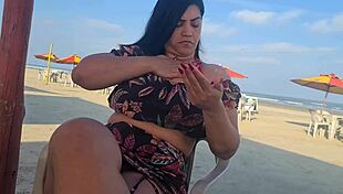 Sun sea beach my pussy's burning hot! 😈 Gonna fuck everyone here 🏖️🍑