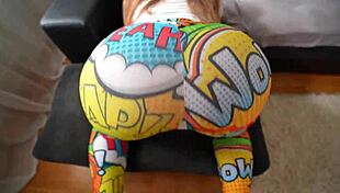 Caught Stepsister Masturbating Then Fucked Her Big Juicy Ass Tearing Leggings Pov Creampie