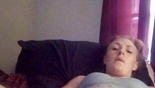 Snow bunny teases shaved pussy solo with toys outside