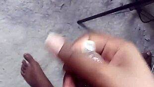 Labeto Cums in Condom Safe Sex Machine Masturbation to Ebony Song