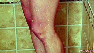 Charming Blonde Enjoys Steamy Casting Shower Scene