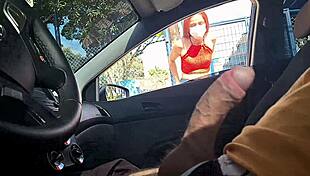 guy jerks off hard in car then hunts for more stiff cock info outdoors