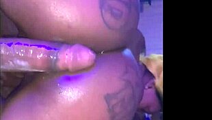 ebony babe takes deep doggystyle strokes from big black cock! 🍆💦