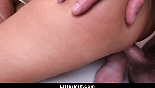 Stepmom caught shoplifting gangbanged by mall cops they make me fuck her too