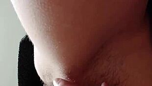 i cum hard rubbing my hairy wet pussy!