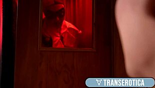 hey busty trans aphrodite adams gets strap on pounded by leya falcon