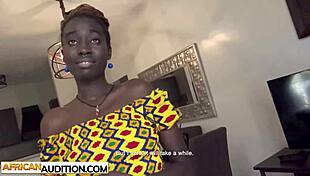 BIG BLACK COCK EXPLOITS AFRICAN EBONY BEAUTY AT FAKE MUSIC AUDITION CASTING