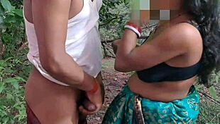 desi santhali bhabhi hooks up for outdoor fucking