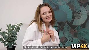 Vip4k. Two Long-Haired Russian Beauties Share Guy with Rimjobs