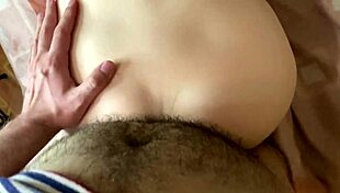 anna rides her lover doggystyle before taking cumshot on face