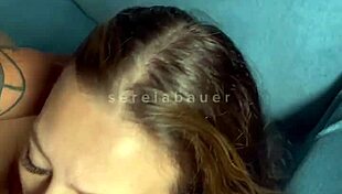 Striking Blue-Eyed Brazilian Hottie Sereia Bauer Sucks Cock And Swallows Hot Cum