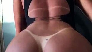 crossdressing model teases with backside reveal
