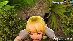 Linkle Deepthroats Massive Cock In Clothed Hentai POV Blowjob Action