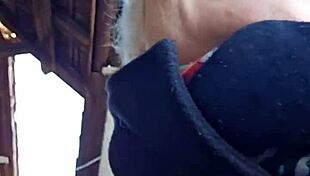 French Mature With Short Hair And Small Tits Gets Fucked Hard By Stranger In Barn