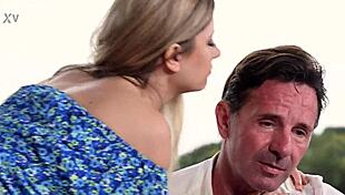 Housewife Rebecca Volpetti savors outdoor threesome DP action