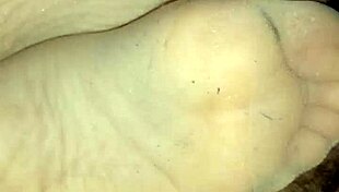 oh damn girlfriend's homemade footjob in tan stockings feels too good