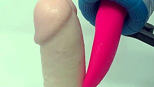 guy demos rubjoy robot fleshlight sex toy masturbation fun