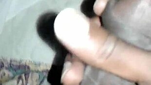 ebony couple indulges in steamy masturbation and oral play together