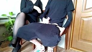 oh man fantasizing risking it all for juicy mature milf's hairy pussy squirting cum covered stockings legs 😍💦