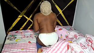 Chubby Ebony Horny Girl Fingers Fat Ass and Pussy in Sexy Masturbation Fun