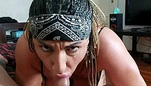 bodybuilder milf slurps giant cock rims huge clit squirt trailer