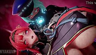 futa police pounds big cock tits in monster action