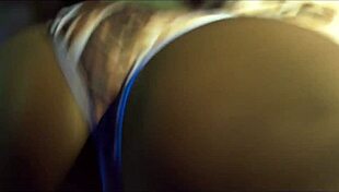 Ebony teen strips and swallows huge cock facial at JKT strip club party