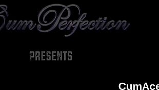 Horny Babe Gulps Thick Facial Cumshot After Intense Handjob Jizz Blast