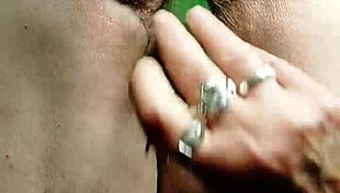 horny german granny slut fucks her hairy wet pussy hard 😩💦