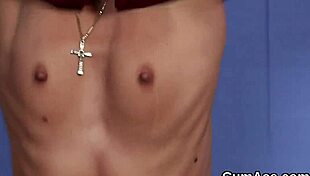 Horny Babe Gulps Thick Facial Cumshot After Intense Handjob Jizz Blast